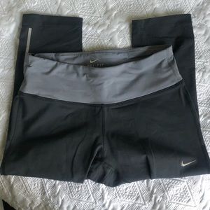 Nike dri-fit cropped leggings, gray